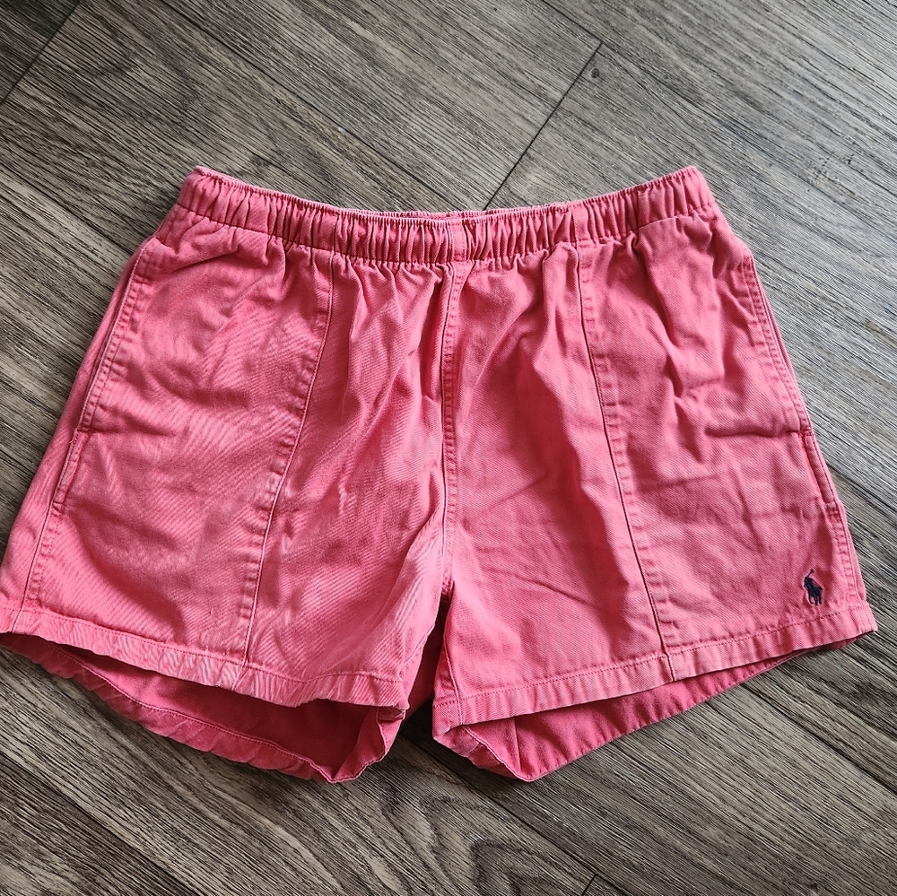 Vintage Polo Ralph Lauren Pink Red Cotton Shorts Size Large
